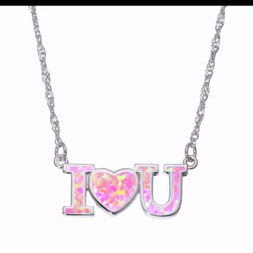 I Love You Sterling Silver Necklace - Picture 5 of 5